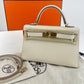Mini kelly ミニケリー Stamp-K K刻印 Epsom エプソン Craie クレ PMBHW シャンパンゴールド金具