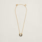 ジョケットネックレス、スモールモデル  Jockette necklace ブラック/イエローゴールドメッキ Black / GHW