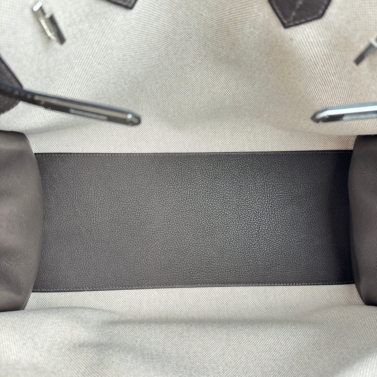 Birkin35 A L'Envers バーキン35 アランヴェール Ebene エベンヌ  PHW シルバー金具 Barenia/ToileH バレニア/トワルアッシュ Stamp-K K刻印