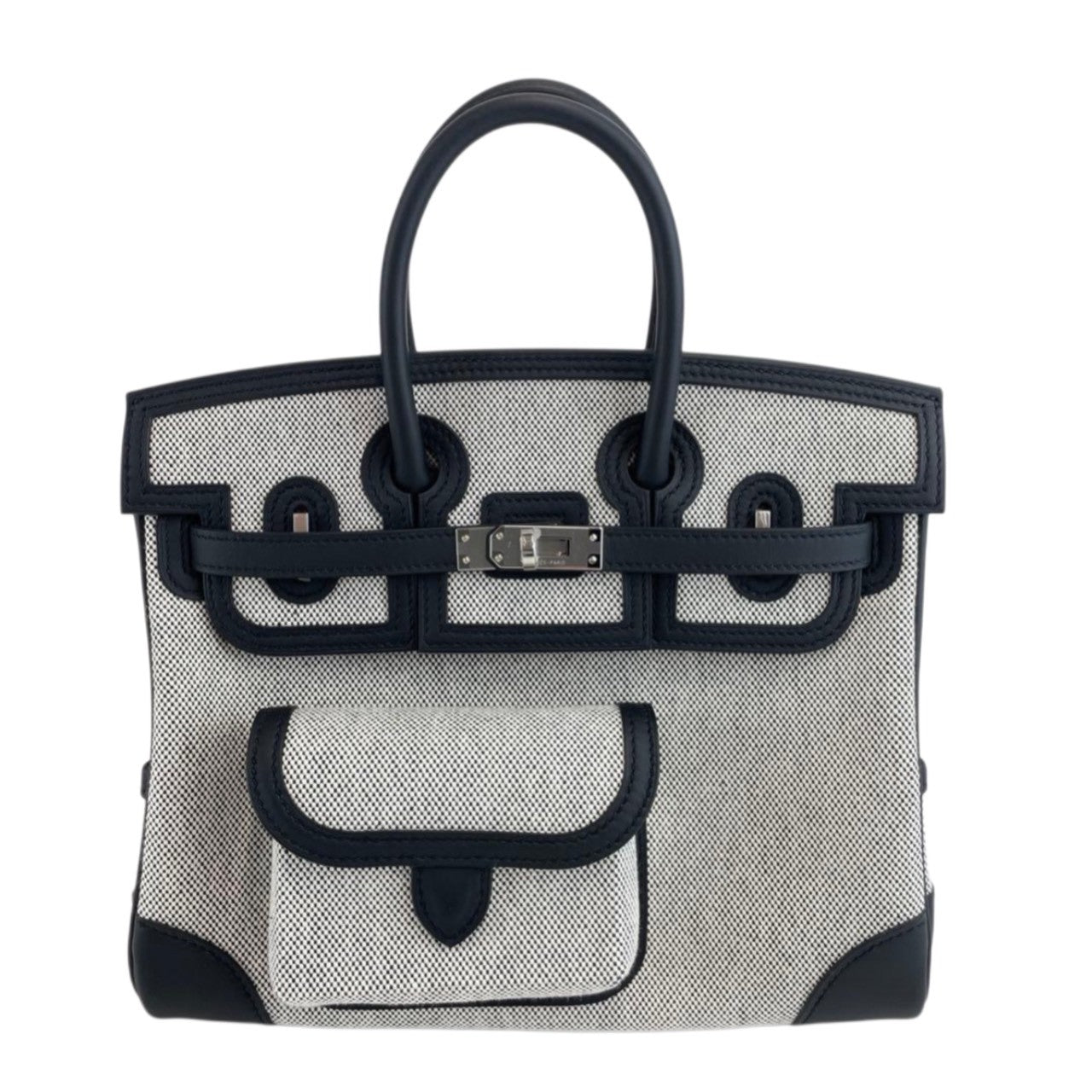 Birkin25 cargo バーキン25カーゴ Black ブラック  PHW シルバー金具 Toile goelan/Swift Stamp-K K刻印