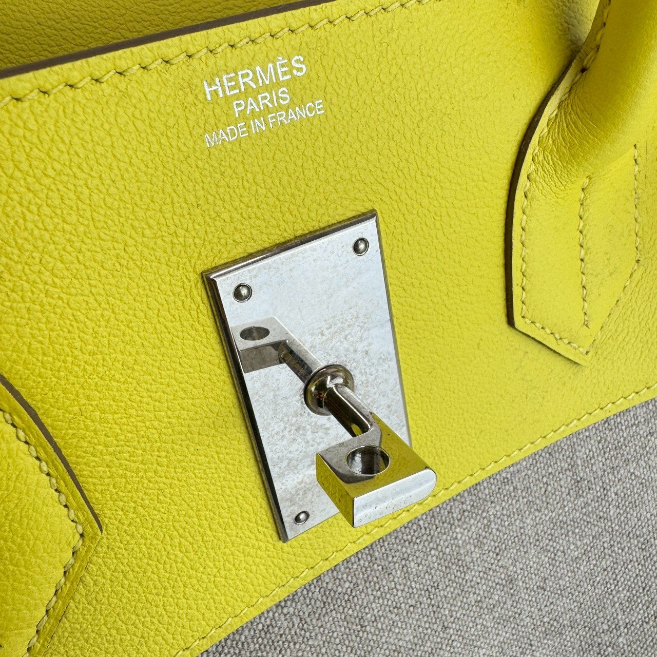 Haut a courries 40 Combi オータクロア40コンビ　Yellow イエロー　PHW シルバー金具　Stamp-D D刻印