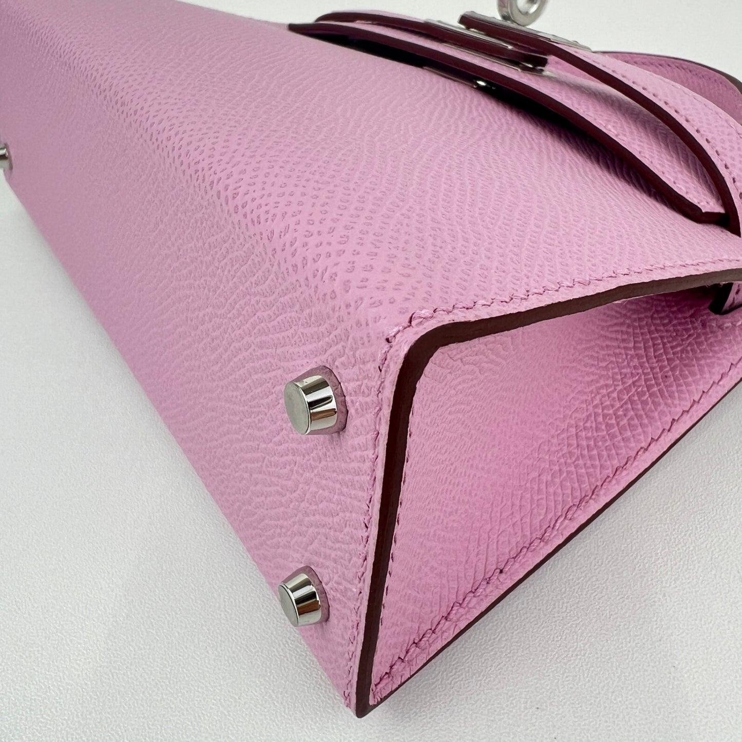 Mini kelly ミニケリー Mauve sylvestre モーヴシルベストル Epsom エプソン PHW シルバー金具 Stamp-K K刻印