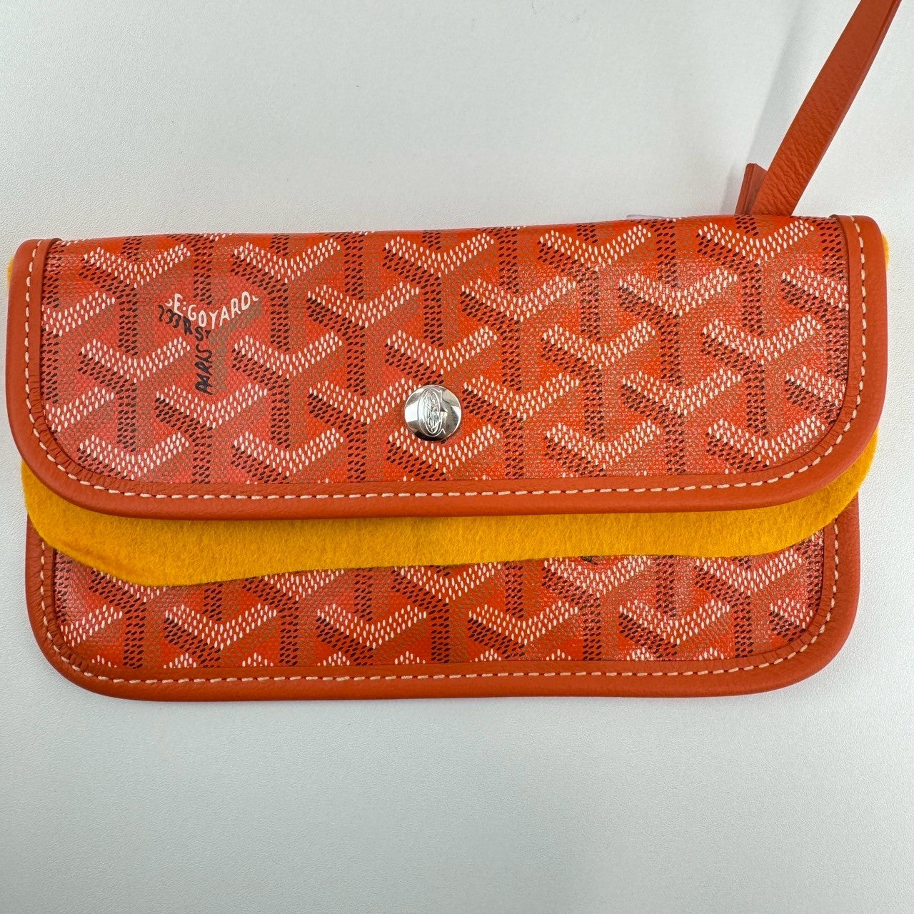 GOYARD ゴヤール サンルイPM ゴヤールディンキャンバス & シュヴロッシュカーフスキン リネンとコットン（内側）オレンジ
