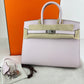 Birkin25 sellier バーキン25 セリエ Mauve pale モーヴペール  PHW シルバー金具 Epsom エプソン Stamp-W W刻印