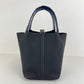 Picotin Lock PM ピコタンロック18 Blue nuit ブルーニュイ Taurillon clemence トリヨンクレマンス crocodile クロコダイル GHW ゴールド金具 Stamp-B B刻印
