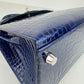 Kelly25 ケリー25 Blue saphir ブルーサファイア Alligatorアリゲーター PHW シルバー金具 Stamp-W W刻印