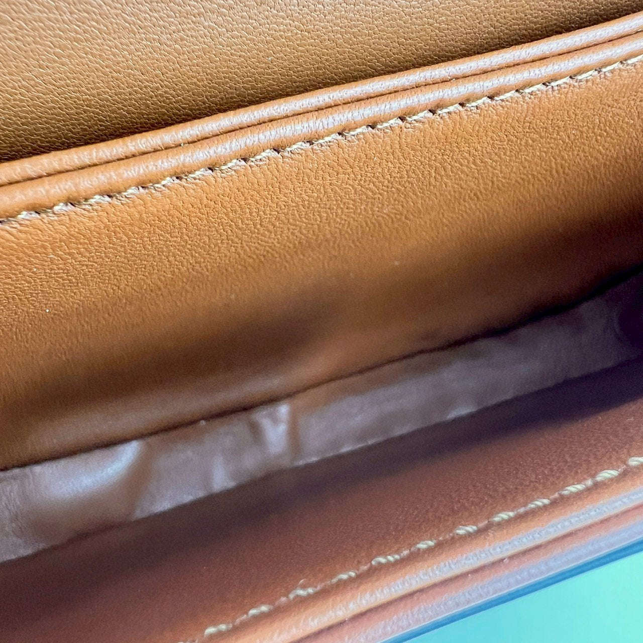 ミニ ブザス クレア トリオンフキャンバス/カーフスキン タン