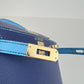 Mini kelly Special order ミニケリー スペシャルオーダー Blue navy/Celeste ブルーネイビー/セレステ PMBHW シャンパンゴールド金具 Stamp-K K刻印