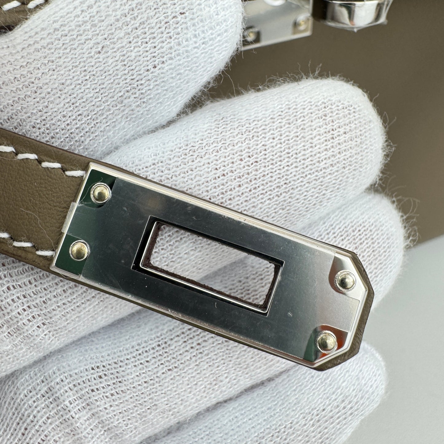 Pochette kelly ケリーポシェット Etoupe エトープ PHW シルバー金具 Stamp-K K刻印 Swift スイフト