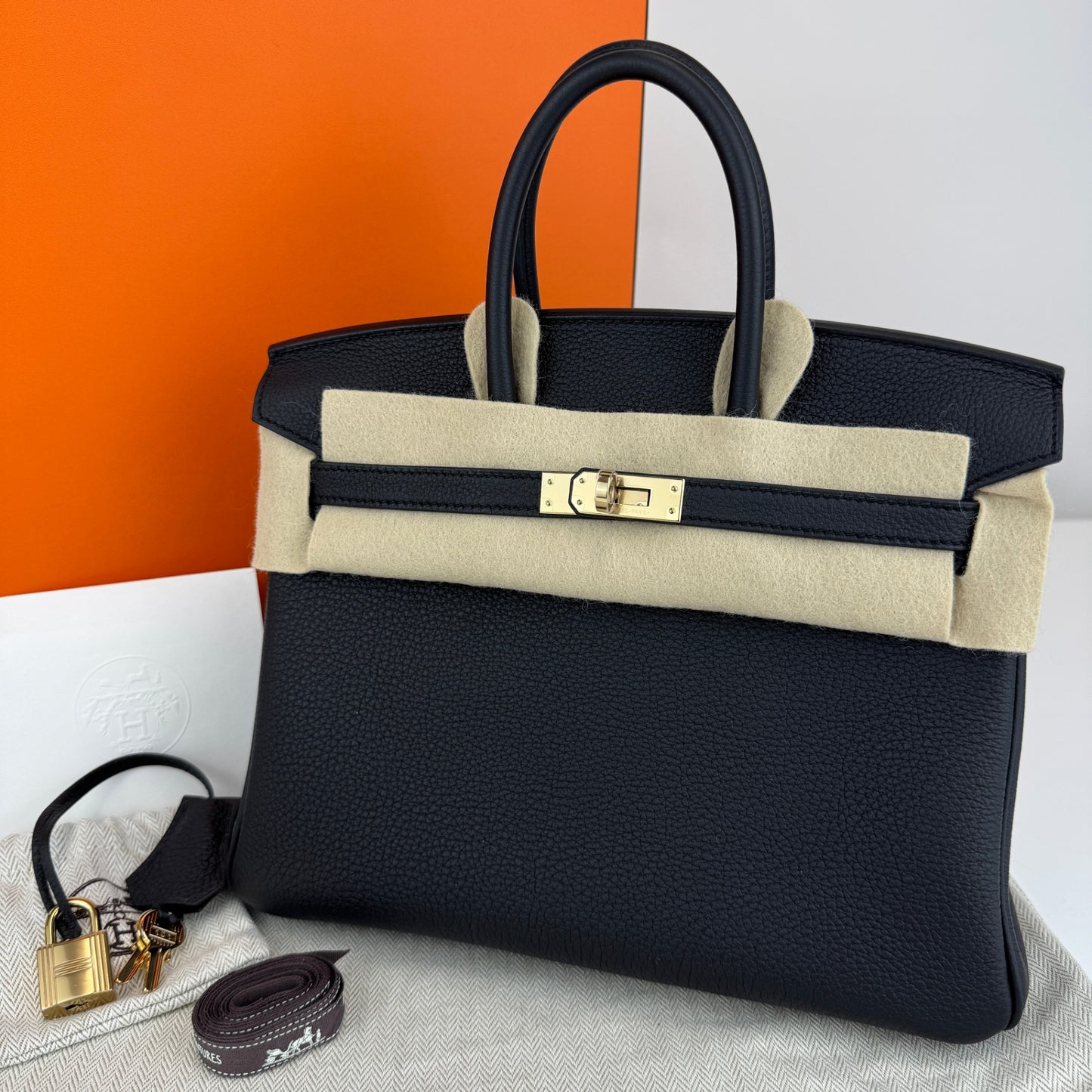 Birkin25 バーキン25 Black 黒 PMBHW シャンパンゴールド金具 Stamp-K K刻印
