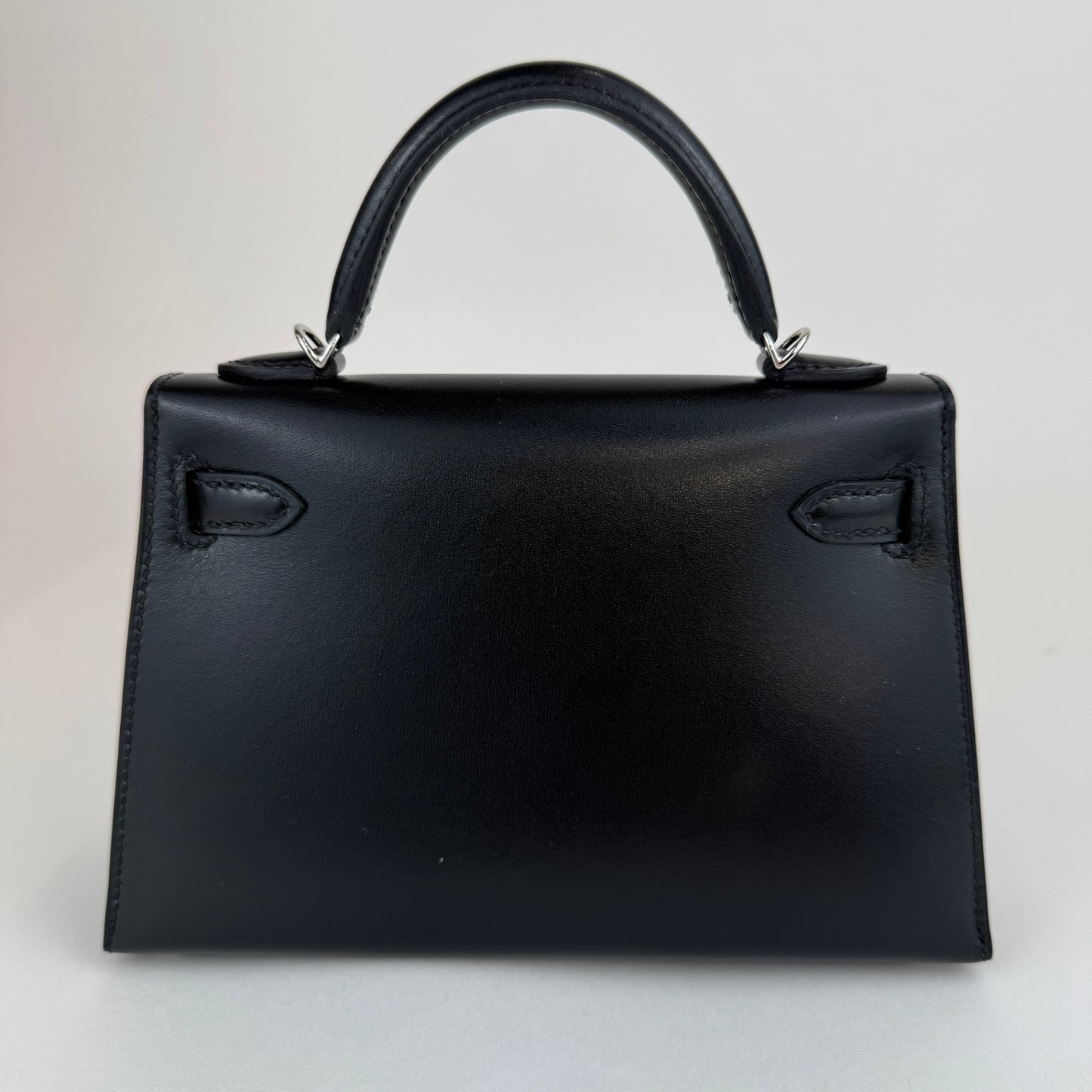 Mini kelly cloute ミニケリークルーテ Stamp-B B印 Boxcalf ボックスカーフ Black　ブラック PHW シルバー金具