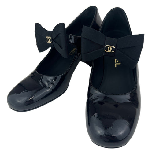 CHANEL シャネル メリージェーン パンプス ココマーク リボン  G45356