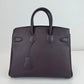 Birkin25 shadow バーキン25 シャドー Rouge Sellier ルージュセリエ Swift スウィフト PHW シルバー金具 Stamp-Z Z刻印