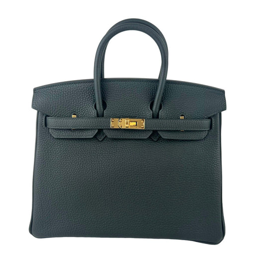 新品未使用 HERMES エルメス Birkin25 バーキン25 Vert fonce ヴェールフォンセ Togo トゴ GHW ゴールド金具 Stamp-U U刻印 ハンドバッグ