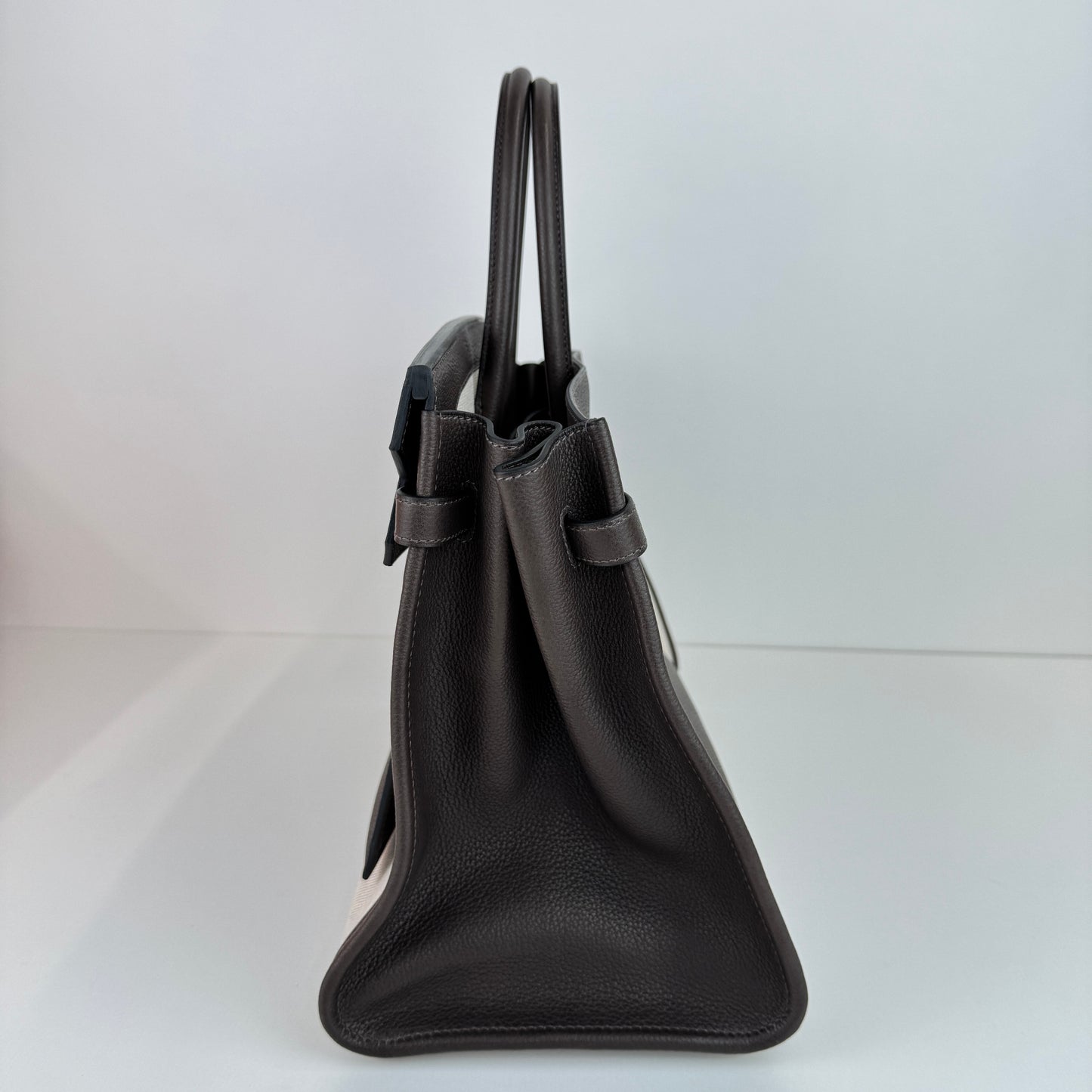 Birkin35 A L'Envers バーキン35 アランヴェール Ebene エベンヌ  PHW シルバー金具 Barenia/ToileH バレニア/トワルアッシュ Stamp-K K刻印