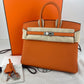 Birkin25 バーキン25 Orange オレンジ  PHW シルバー金具 Togo トゴ Stamp-W W刻印