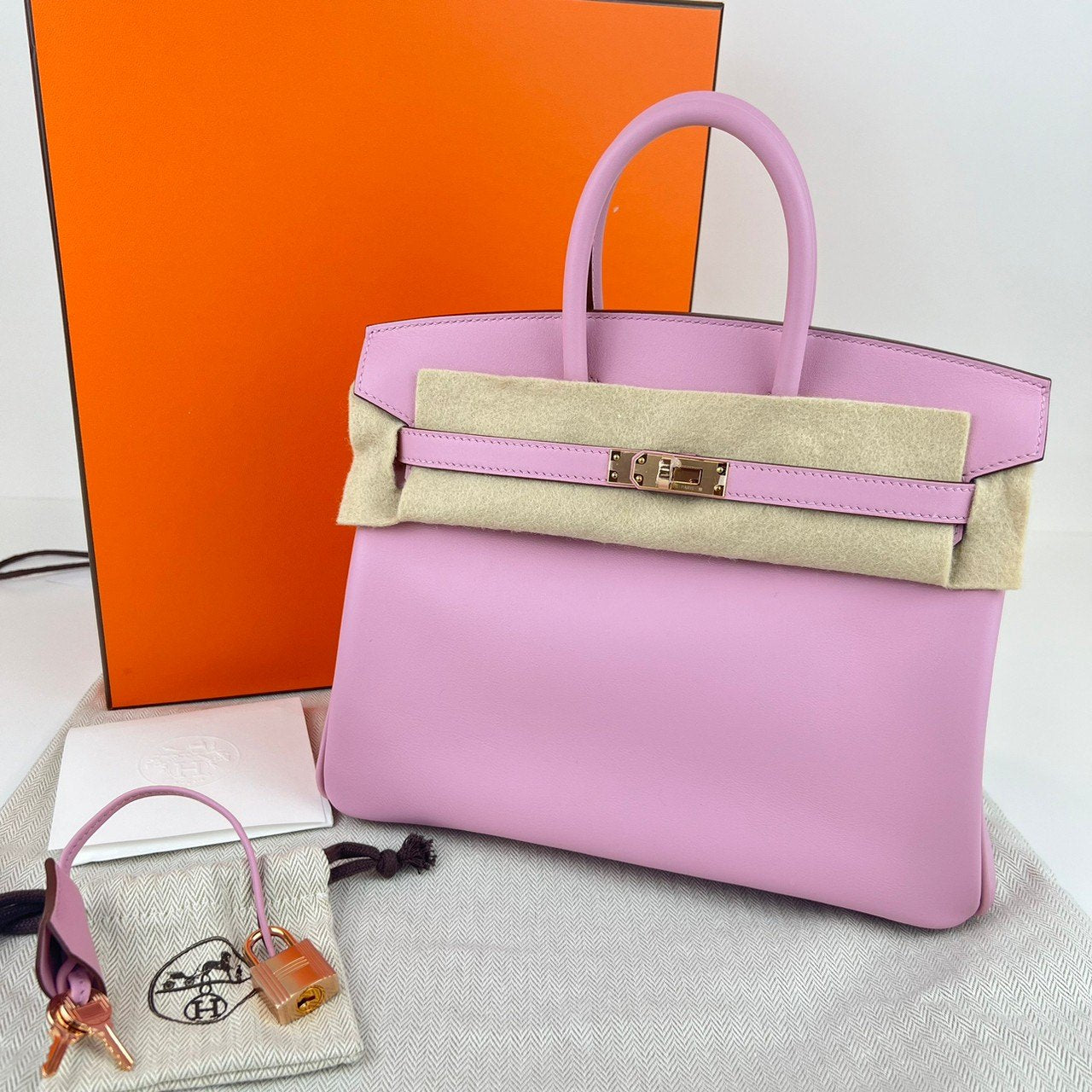 Birkin25 バーキン25 Stamp-W W刻印 Swift スウィフト Mauve sylvester モーヴシルベストル RGHW ローズゴールド金具