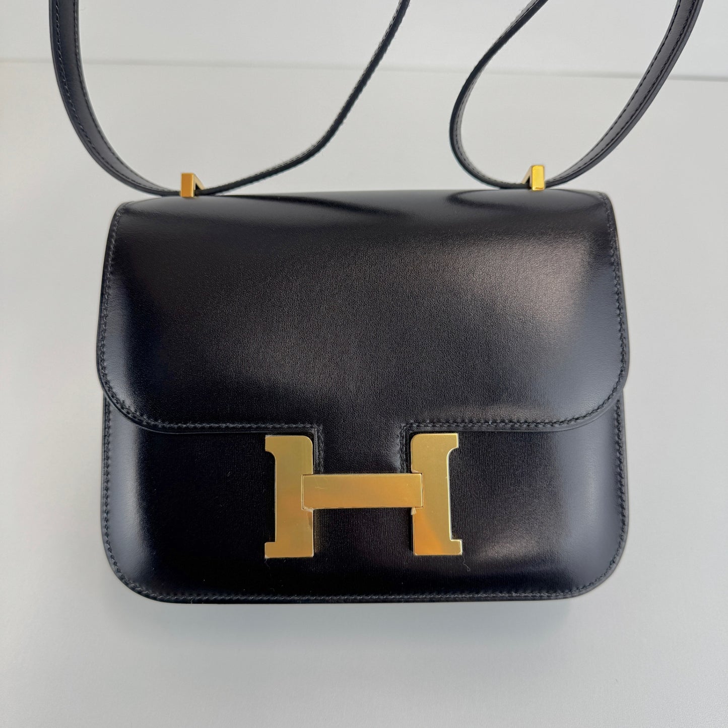 Constance mini コンスタンス18 Black ブラック GHW ゴールド金具　Boxcalf ボックスカーフ　Stamp-B B刻