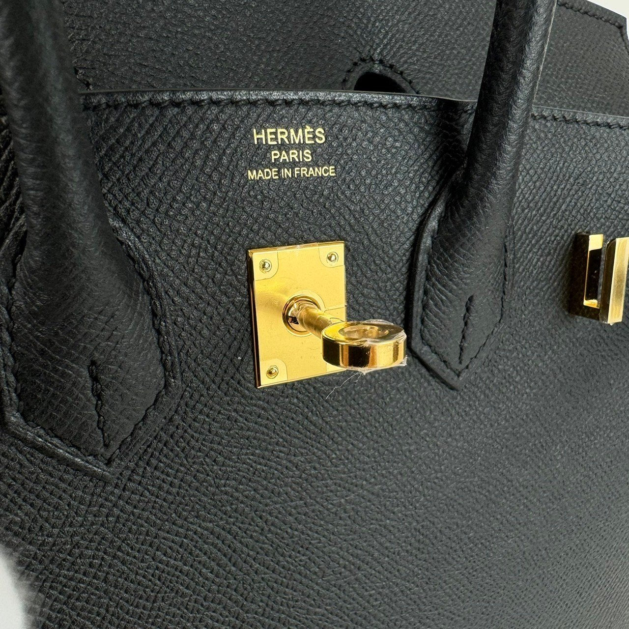 Birkin25 sellier バーキン25 セリエ Black ブラック Epsom エプソン GHW ゴールド金具 B刻 ハンドバッグ