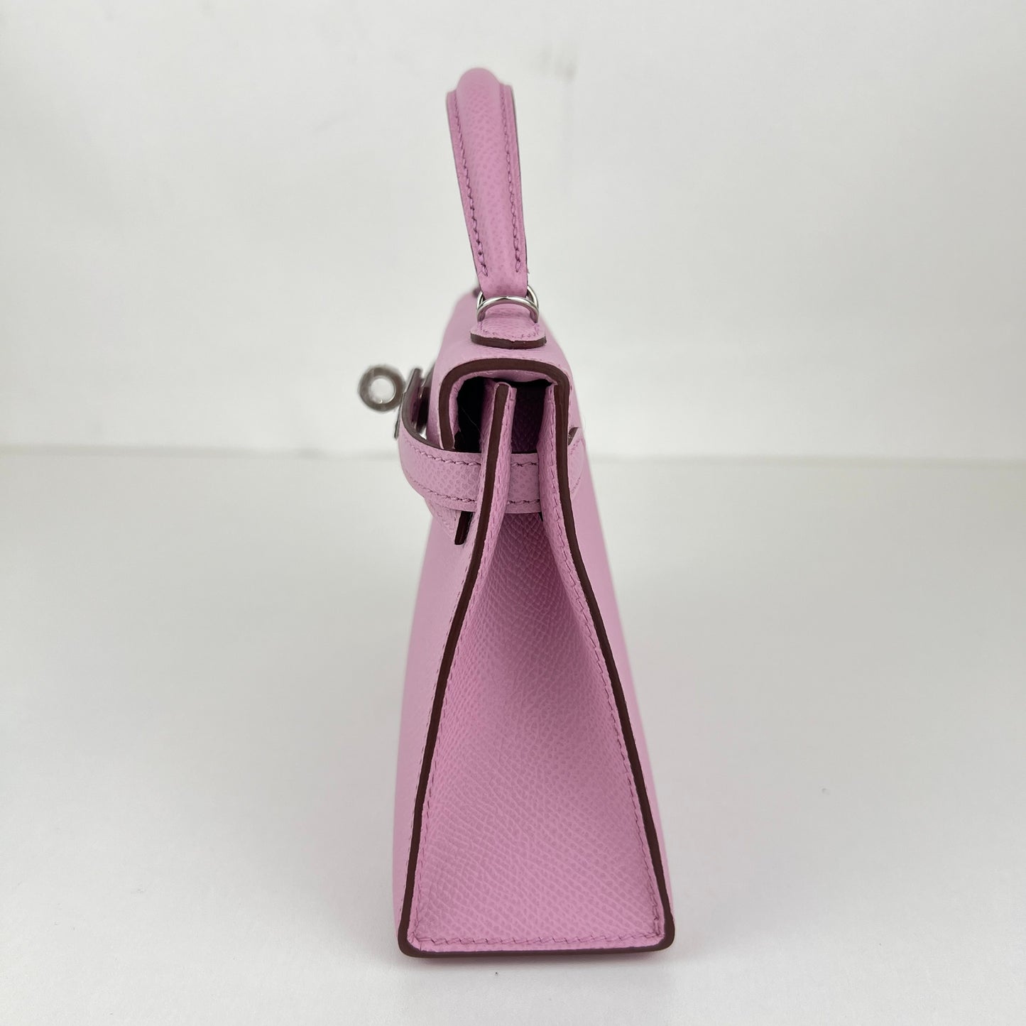 Mini kelly ミニケリー Mauve sylvestre モーヴシルベストル Epsom エプソン PHW シルバー金具 Stamp-K K刻印