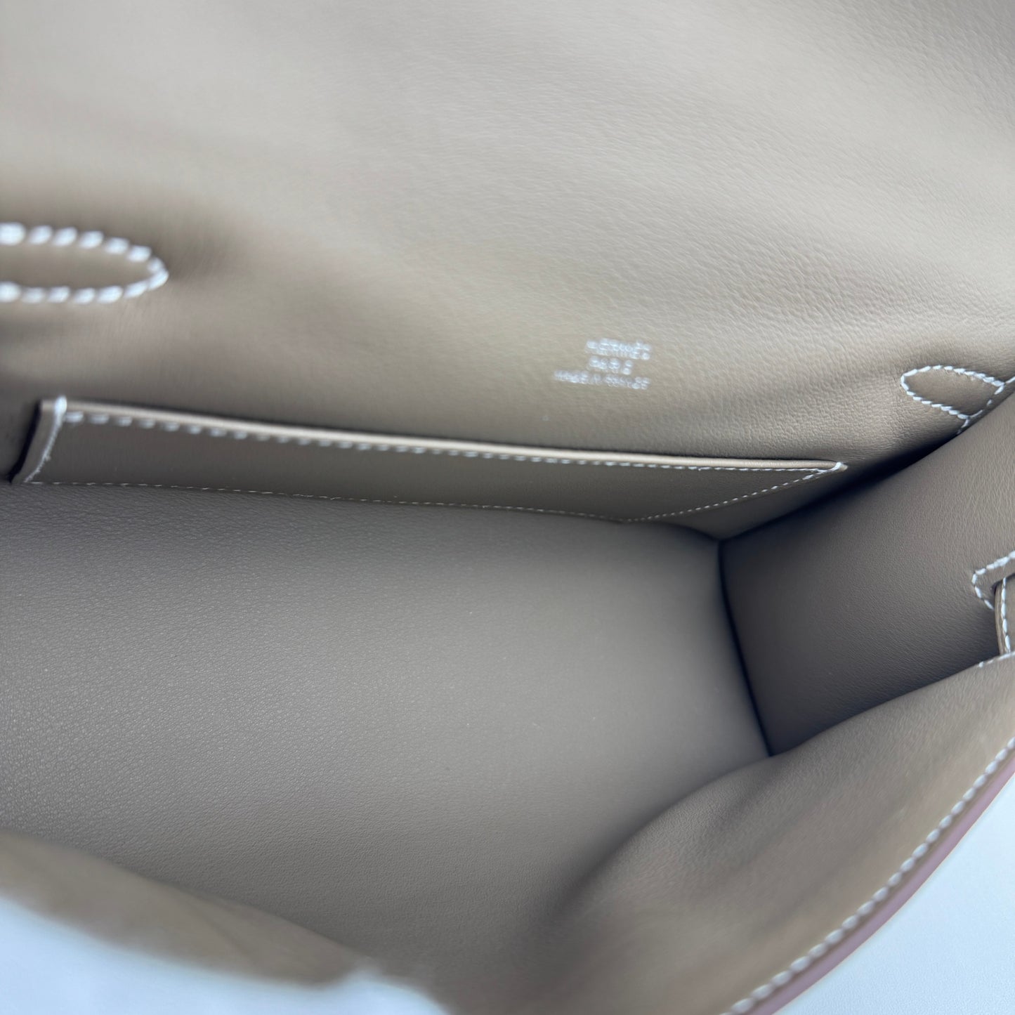 Pochette kelly ケリーポシェット Etoupe エトープ PHW シルバー金具 Stamp-K K刻印 Swift スイフト