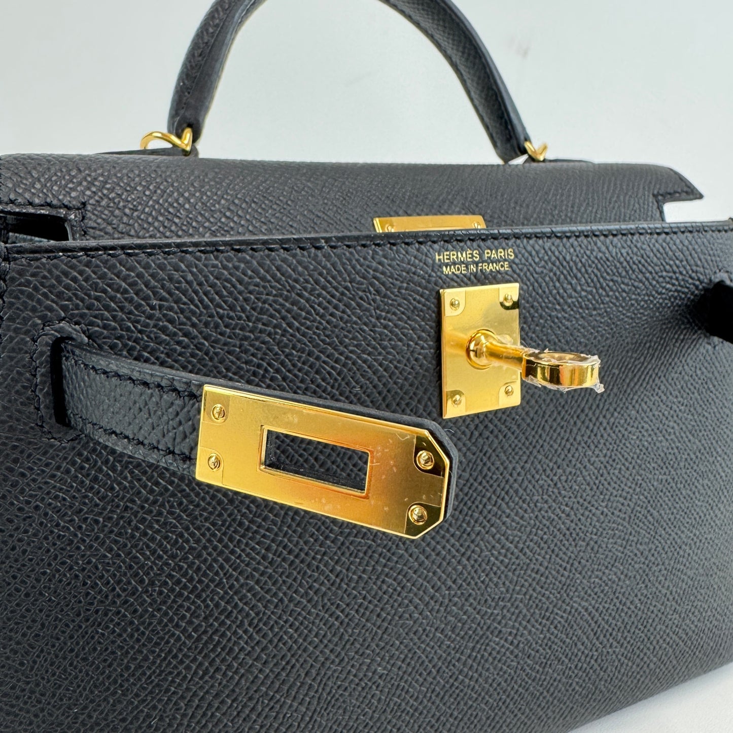 Mini kelly ミニケリー Black ブラック Epsom エプソン GHW ゴールド金具 Stamp-K K刻印