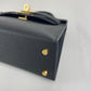 Mini kelly ミニケリー Black　ブラック  GHW ゴールド金具 Epsom エプソン Stamp-K K刻印