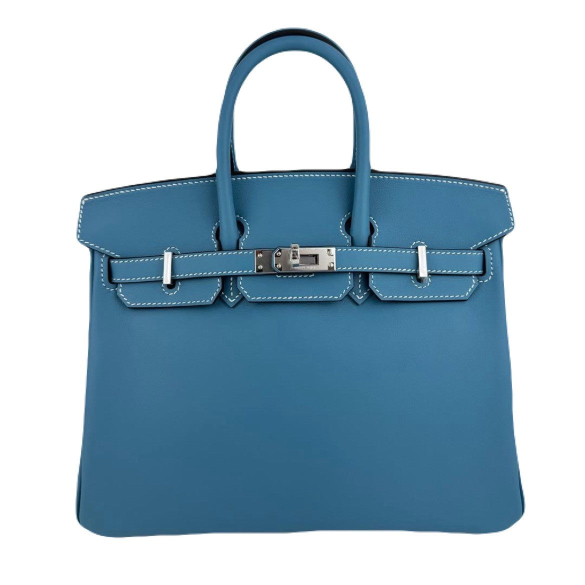 Birkin25 バーキン25 Blue jean ブルージーン　PHW シルバー金具　Stamp-K K刻