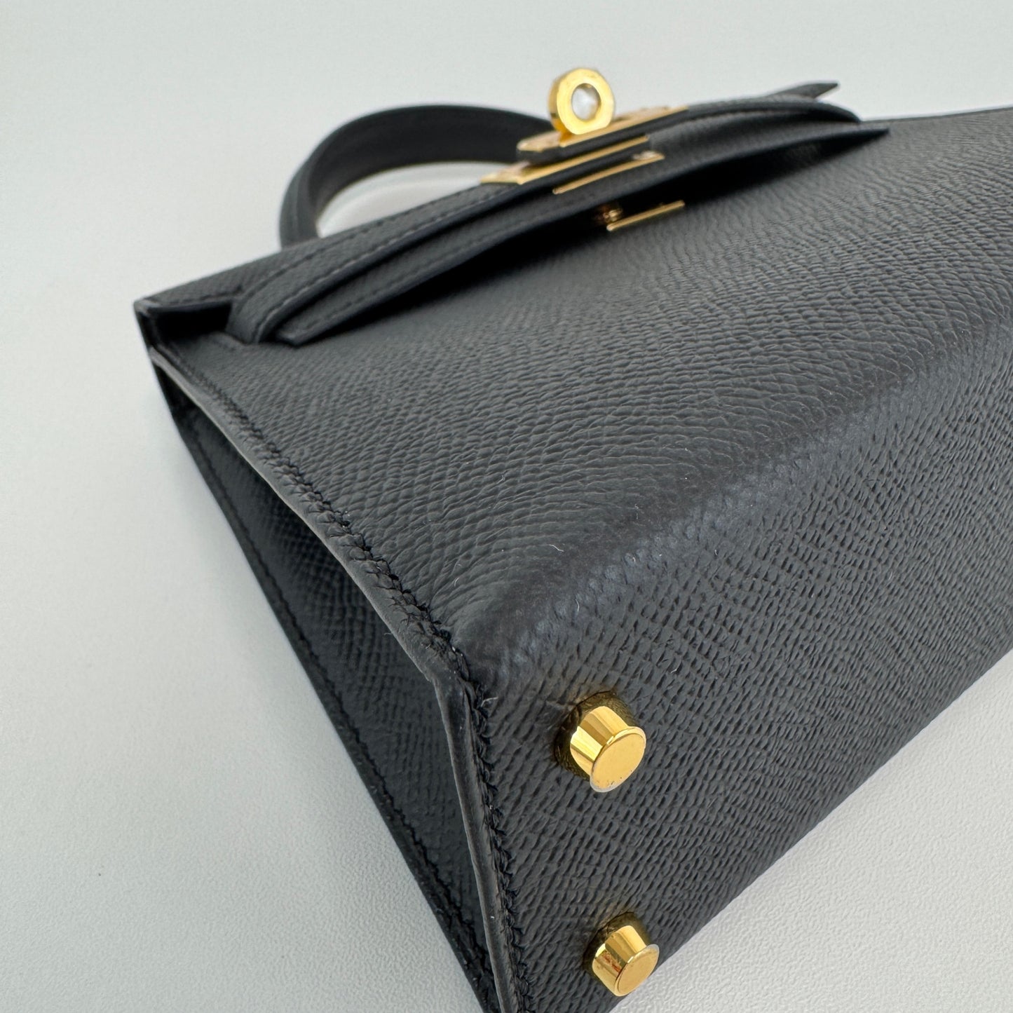 Mini kelly ミニケリー Black ブラック Epsom エプソン GHW ゴールド金具 Stamp-K K刻印