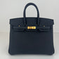 Birkin25 Verso バーキン25ヴェルソ Black/Blue saphir/ブラック/ブルーサファイヤ  GHW ゴールド金具 Togo トゴ Stamp-K K刻印