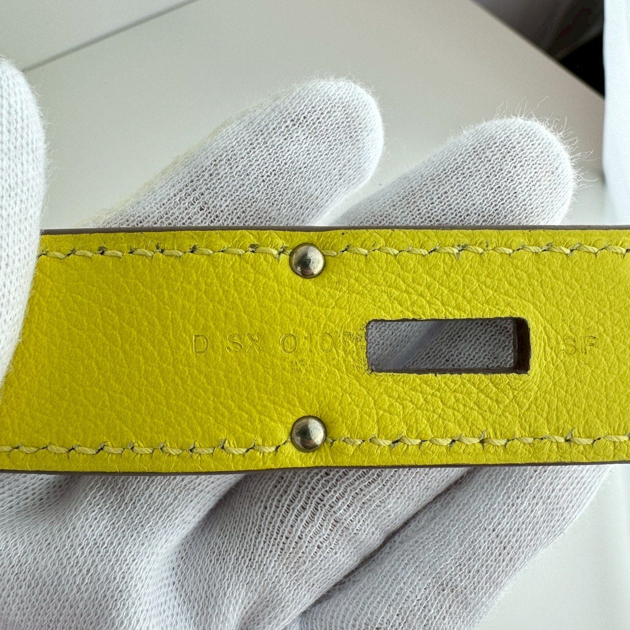 Haut a courries 40 Combi オータクロア40コンビ　Yellow イエロー　PHW シルバー金具　Stamp-D D刻印