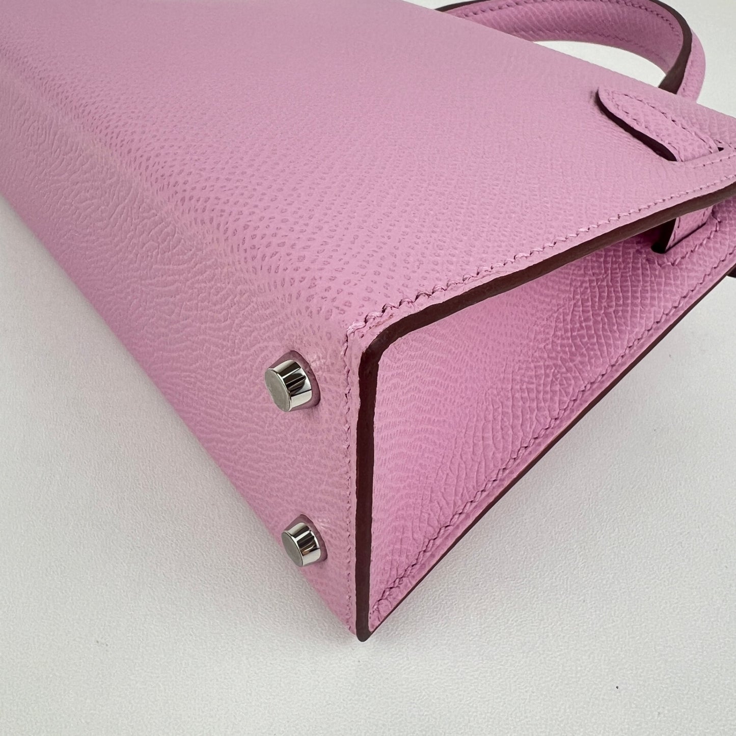Mini kelly ミニケリー Mauve Sylvestre　モーヴシルベストル  PHW シルバー金具 Epsom エプソン Stamp-K K刻印