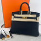 Birkin25 Verso バーキン25ヴェルソ Black/Blue saphir/ブラック/ブルーサファイヤ  GHW ゴールド金具 Togo トゴ Stamp-K K刻印