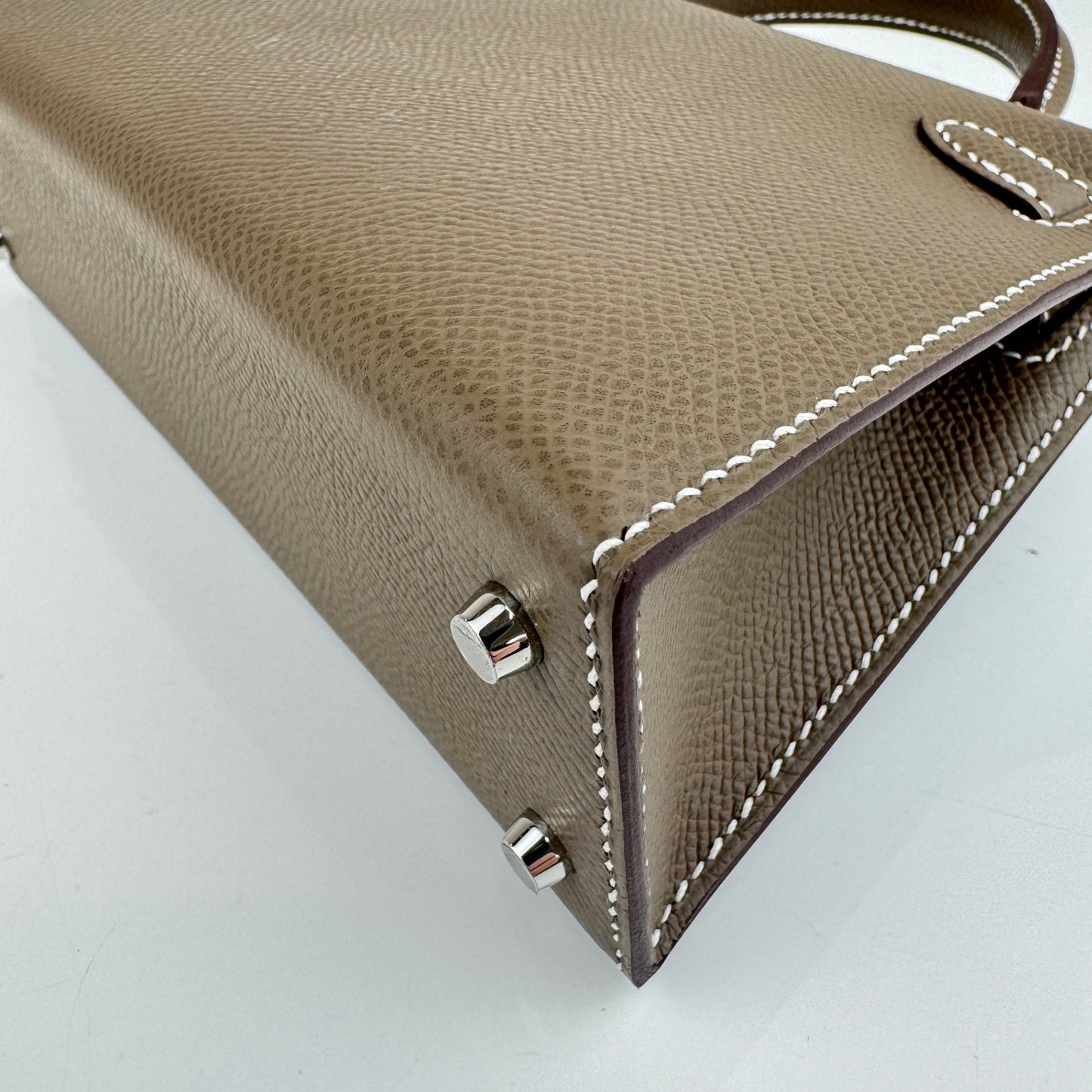 Mini kelly ミニケリー Etoupe エトープ Epsom エプソン PHW シルバー金具 Stamp-K K刻