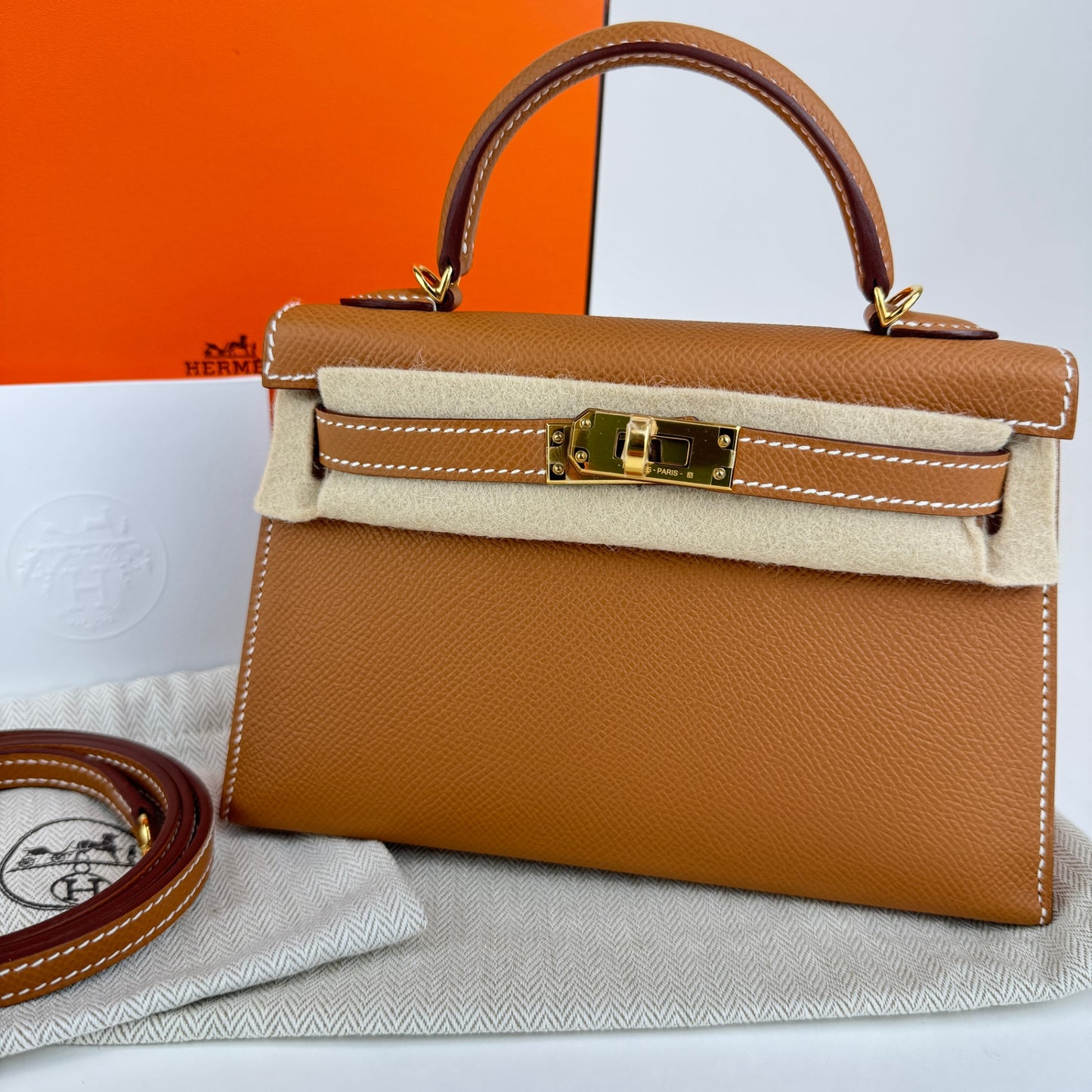 Mini kelly ミニケリー Stamp-K K刻印 Epsom エプソン Gold ゴールド GHW ゴールド金具