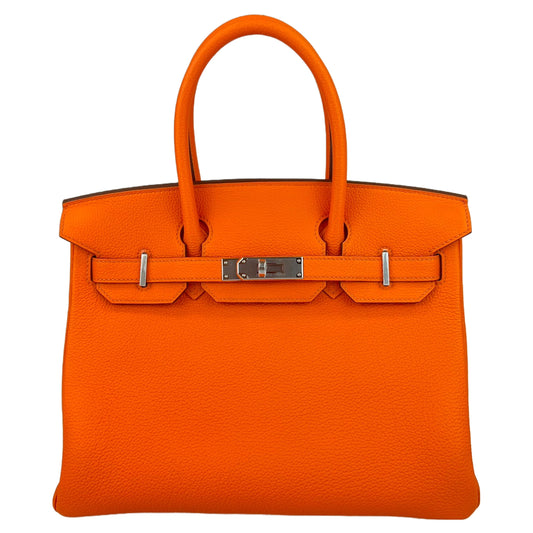 Birkin30 バーキン３０　Orange オレンジ　Togo トゴ　シルバー金具　B刻印