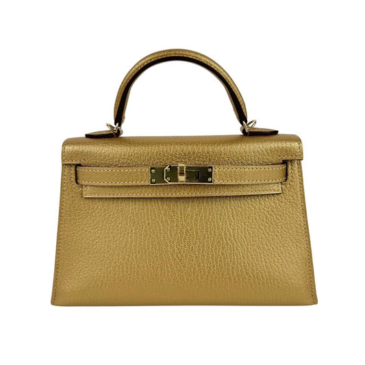 Mini kelly ミニケリー Dore ドレ Chevre シェーブル PMBHW シャンパンゴールド金具 Stamp-W W刻印