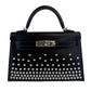 Mini kelly cloute ミニケリークルーテ Stamp-B B印 Boxcalf ボックスカーフ Black　ブラック PHW シルバー金具