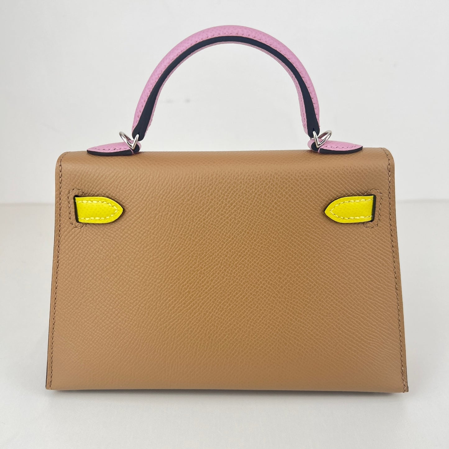 Mini kelly tricolor ミニケリートリコロール Stamp-U U刻印 Epsom エプソン Chai/Mauve sylvester/Lime チャイ/モーヴシルベストル/ライム PHW シルバー金具