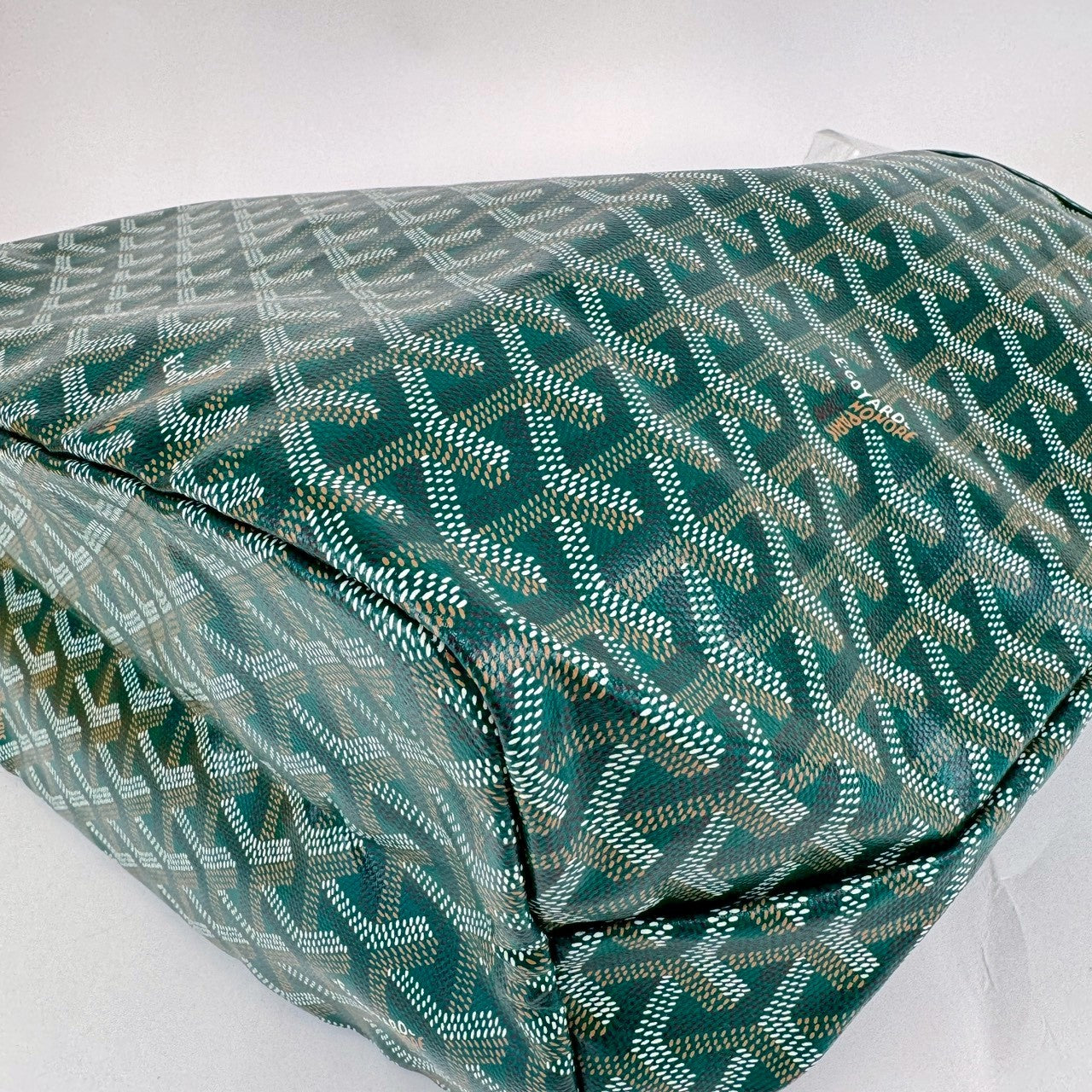 サンルイPM グリーン Green ゴヤールディンキャンバス シュヴロッシュカーフスキン