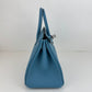 Birkin25 バーキン25 Blue jean ブルージーン　PHW シルバー金具　Stamp-K K刻
