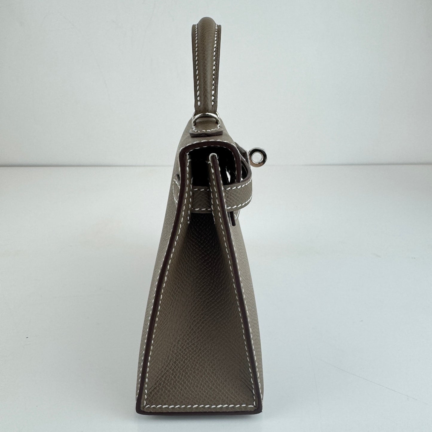 Mini kelly ミニケリー Etoupe エトープ Epsom エプソン PHW シルバー金具 Stamp-K K刻