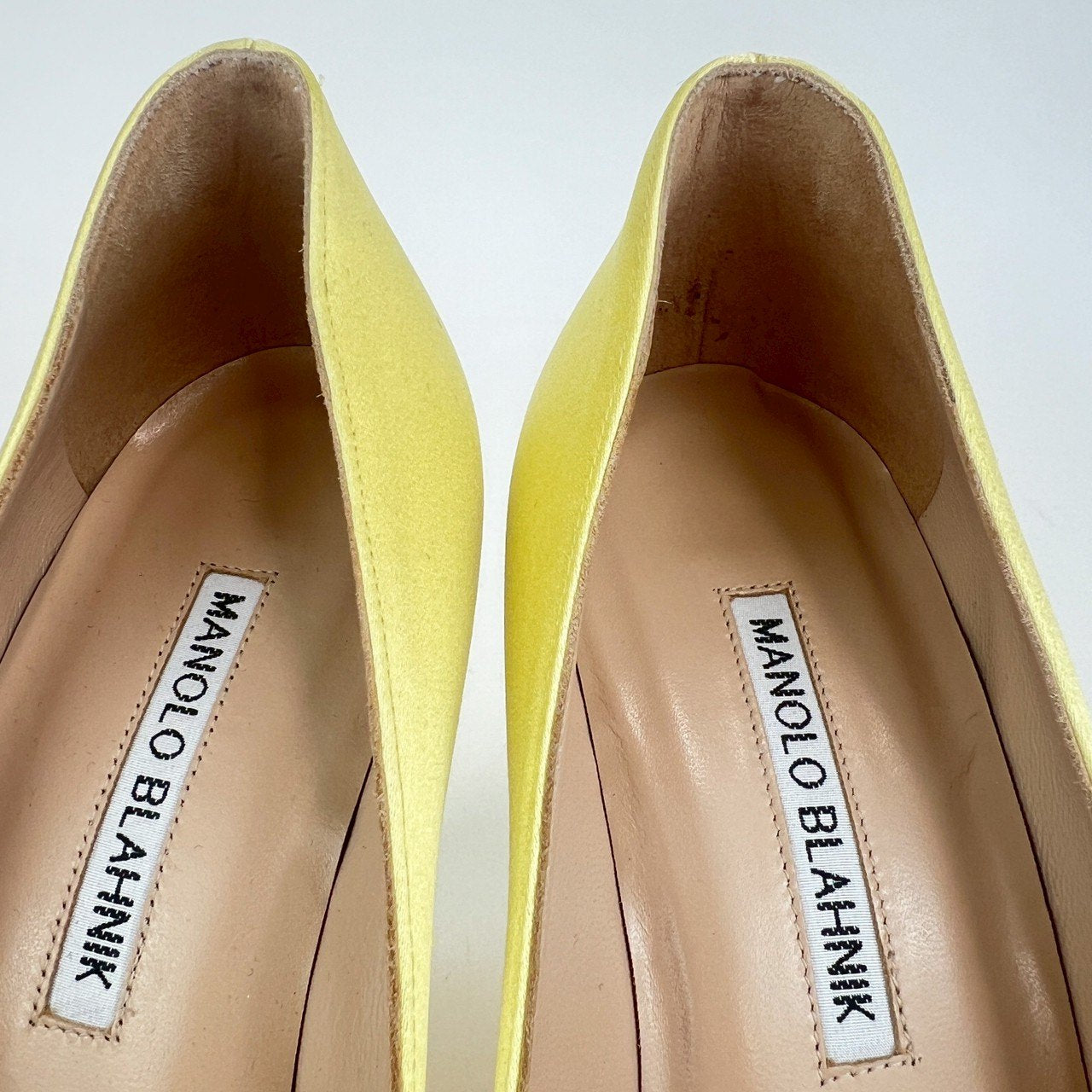 ハンギシ ビジューバックル パンプス Yellow イエロー 70mm