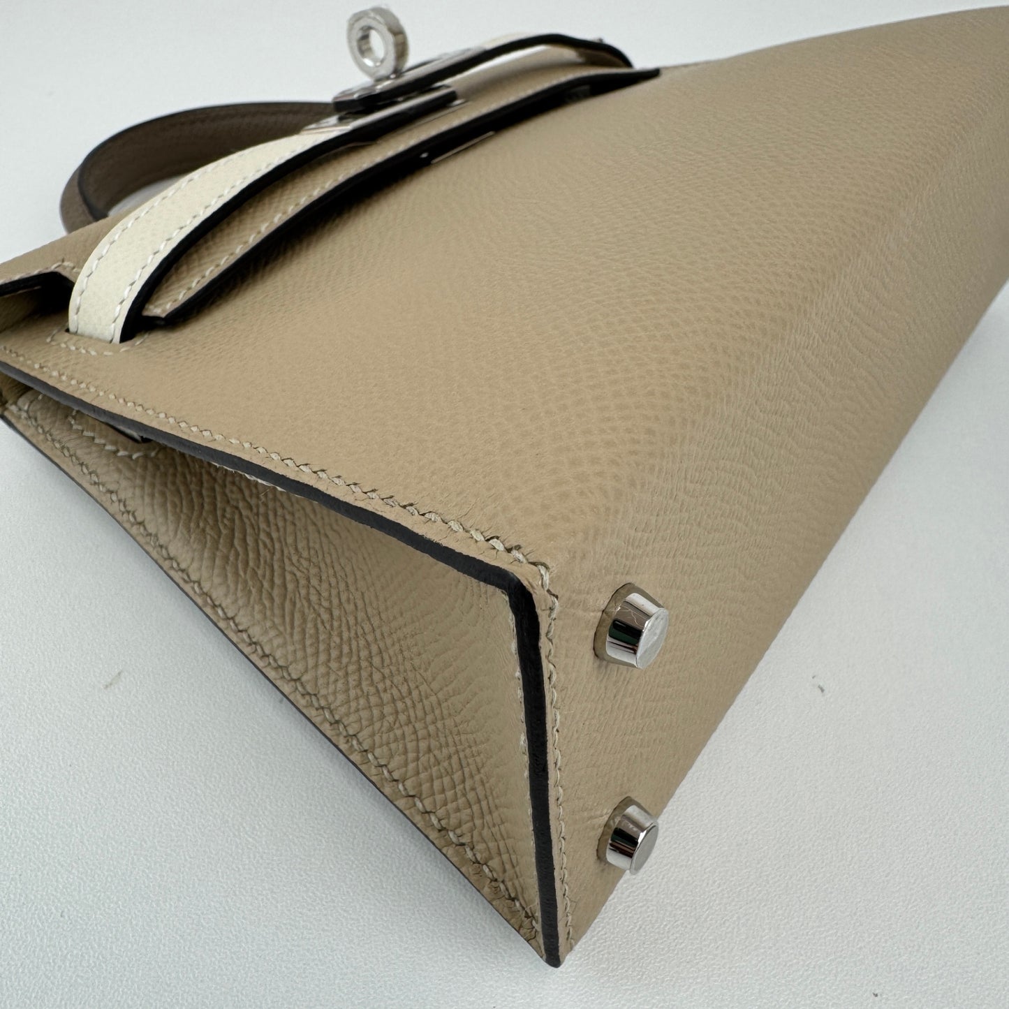 Mini kelly tricolor ミニケリートリコロール Trench トレンチ PHW シルバー金具 Stamp-K K刻印 Epsom エプソン