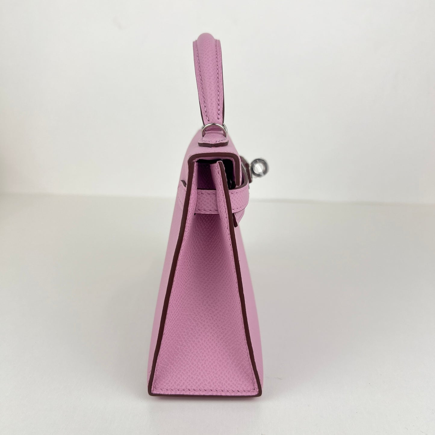 Mini kelly ミニケリー Mauve Sylvestre　モーヴシルベストル  PHW シルバー金具 Epsom エプソン Stamp-K K刻印