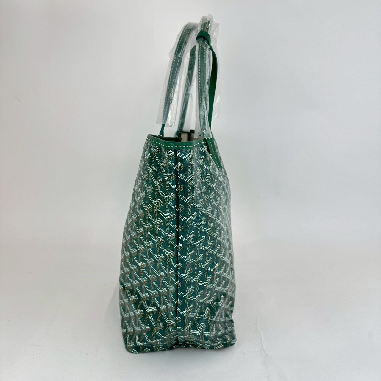 サンルイPM グリーン Green ゴヤールディンキャンバス シュヴロッシュカーフスキン