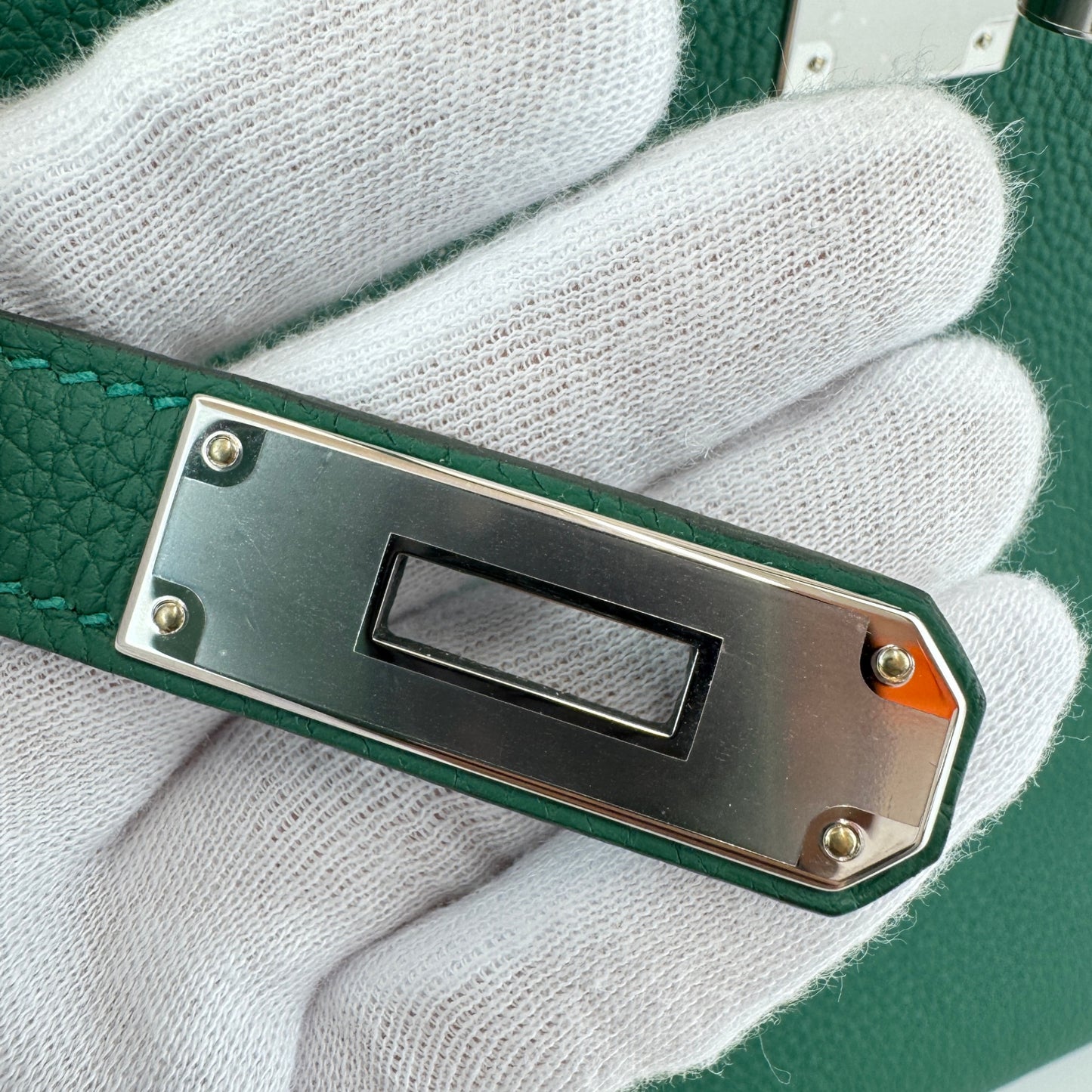 Birkin35 バーキン35 Vert moyen ヴェールモワイヤン Togo トゴ PHW シルバー金具 Stamp-K K刻印