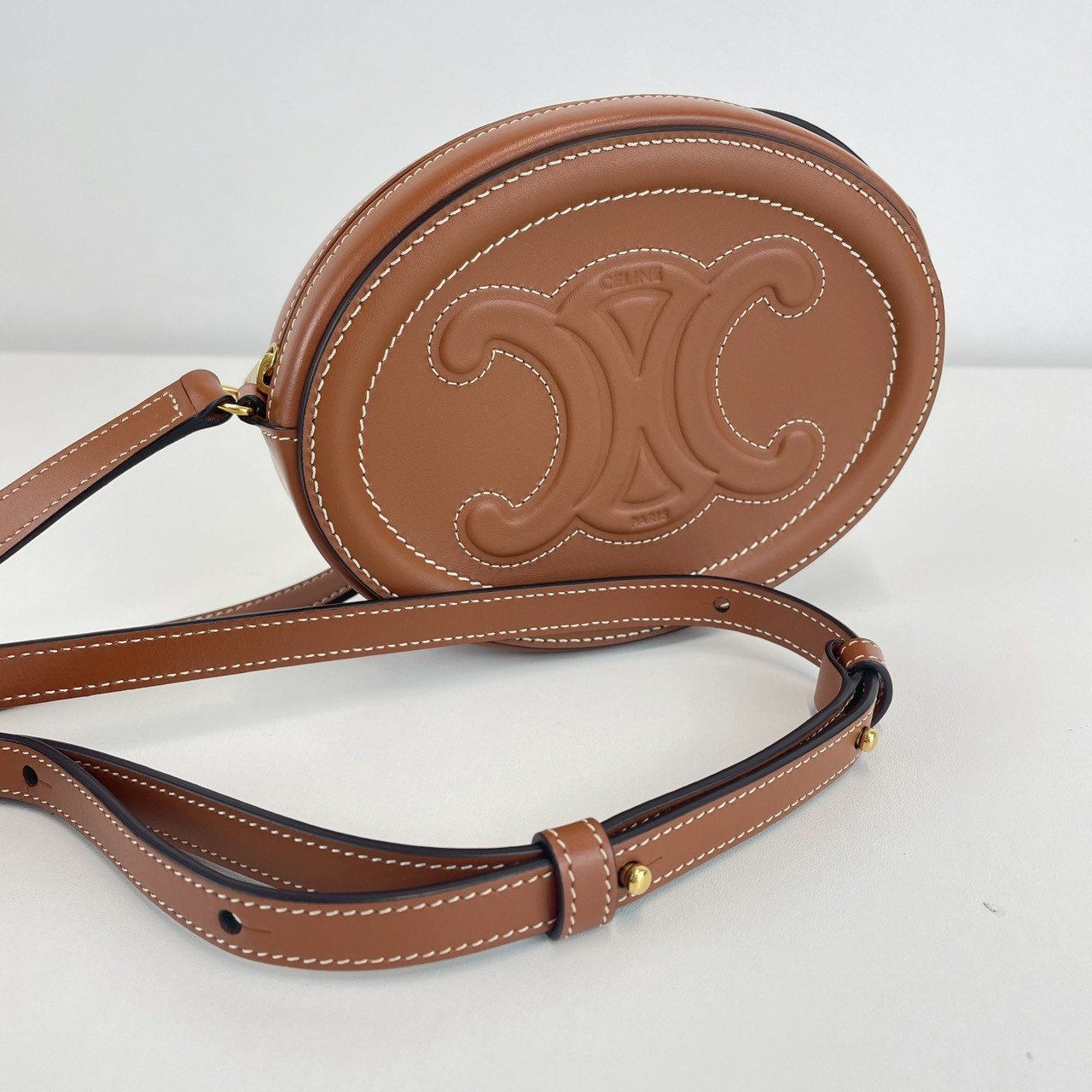 キュイルトリオンフオーバルパース ブラウン トリオンフ カーフ