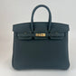 Birkin25 バーキン25 Vert mangrove ヴェールマングローブ  PMBHW シャンパンゴールド金具 Togo トゴ Stamp-K K刻印
