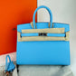 Birkin25 バーキン25 Sellier セリエ Celeste セレステ PHW シルバー金具 Epsom エプソン Stamp-B B刻印